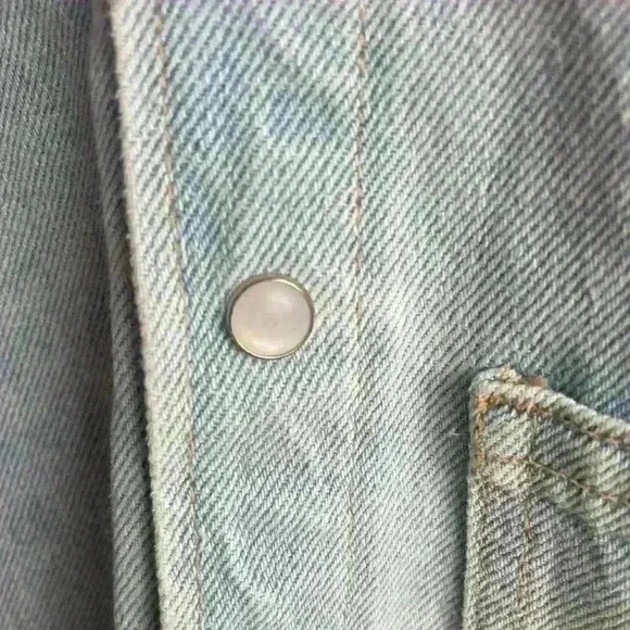 Zara Denim Overshirt 100% cotton size  M Oversized Blue washed Shacket Jacket - Picture 6 of 9